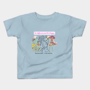 Flower and woman Kids T-Shirt